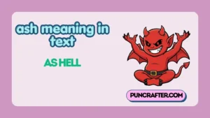 ash meaning in text