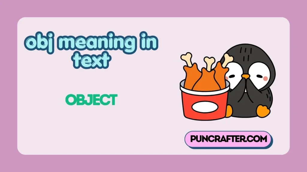 obj meaning in text